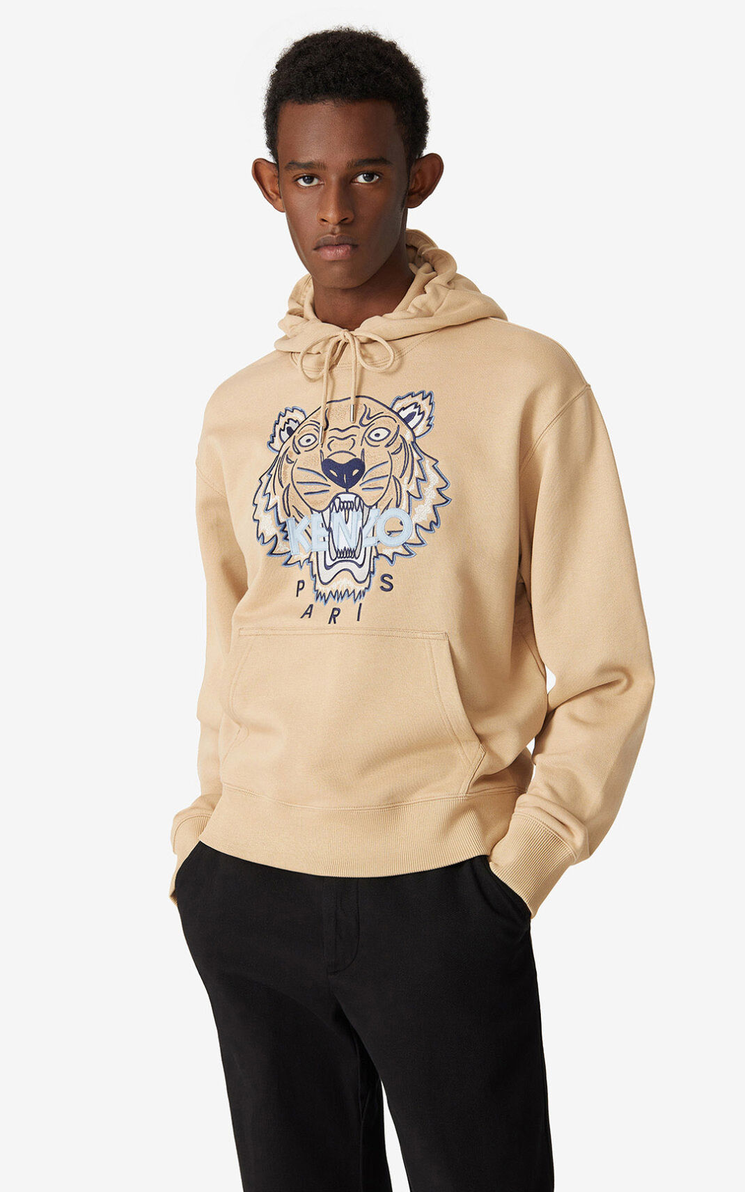 Sudaderas Con Capucha Kenzo Tiger Hombre Beige - SKU.9375811